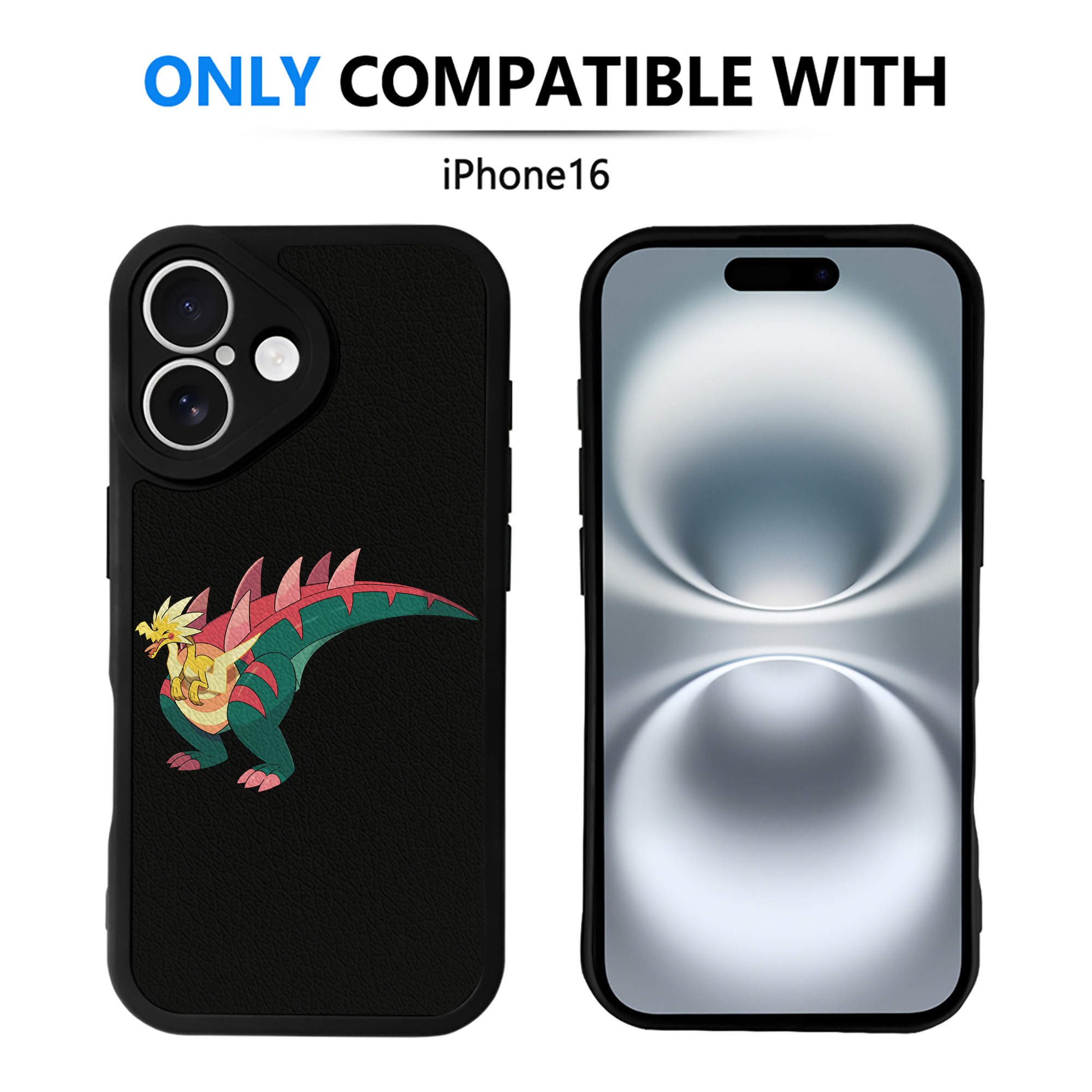 （画像用） ポケットモンスター Pokémon 【iPhone 16シリーズ対応】シリコンスマホケース（レザー調） 材質：シリコン